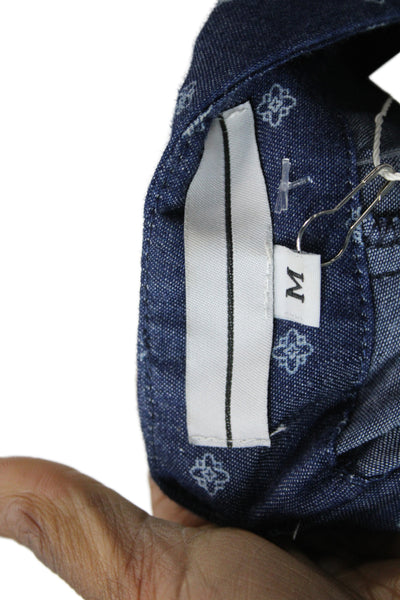 Line Mens Cargo Jogger Pants Dark Blue Polka Dot Cotton Drawstring Size M