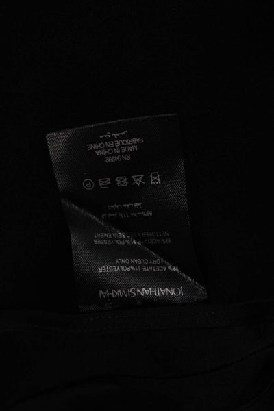 Jonathan Simkhai Womens Black Sleeveless Designer Blouse Size M