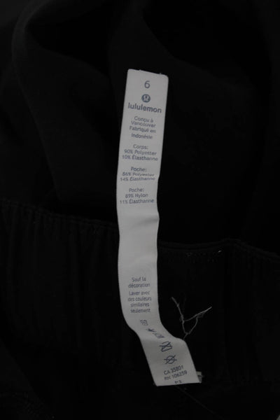 Lululemon Womens Cropped Jogger Pants Black Drawstring Size 6
