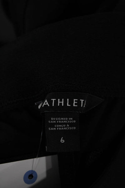 Athleta Unisex Cargo Jogger Pants Black 86% Polyester Spandex Size 6