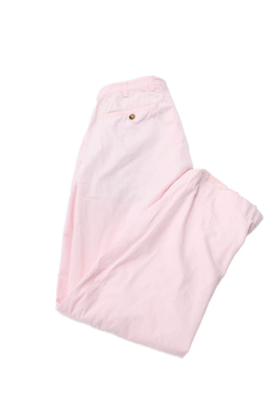 Orvis Mens Pink Cotton Chinos Button Fly Size 34