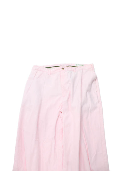 Orvis Mens Pink Cotton Chinos Button Fly Size 34