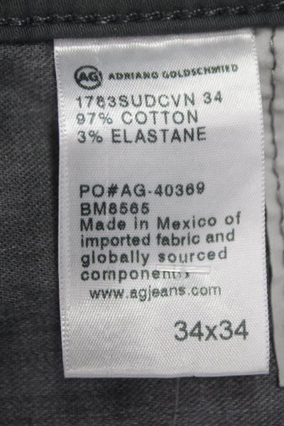 AG Adriano Goldschmied Mens Dark Gray Chinos Size 34