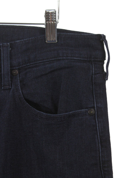 Paige Black Label Mens Straight Dark Blue Jeans Size 34