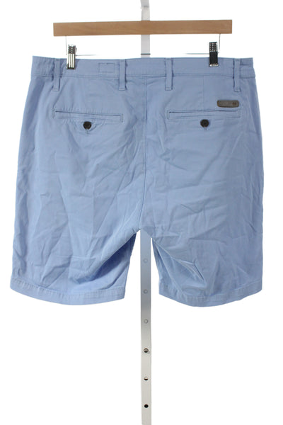 AG Adriano Goldschmied Mens Chino Shorts Light Blue Size 36