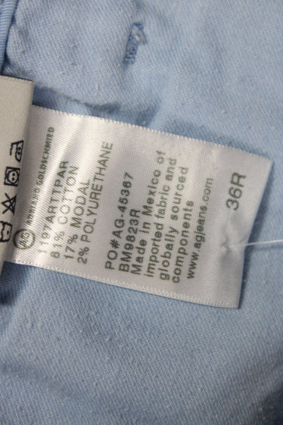 AG Adriano Goldschmied Mens Chino Shorts Light Blue Size 36
