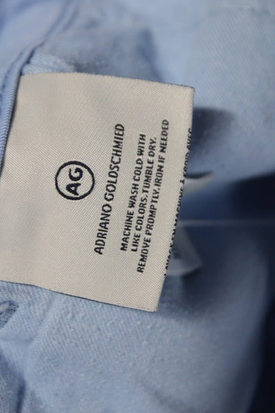 AG Adriano Goldschmied Mens Chino Shorts Light Blue Size 36