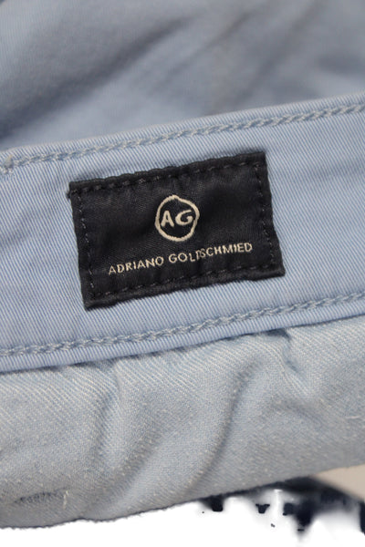 AG Adriano Goldschmied Mens Chino Shorts Light Blue Size 36