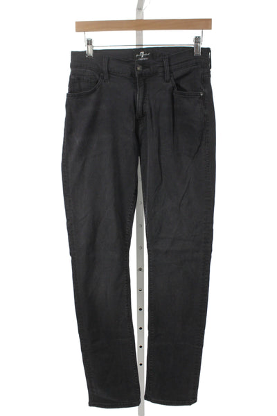 7 For All Mankind Mens Skinny Black Jeans Size 30