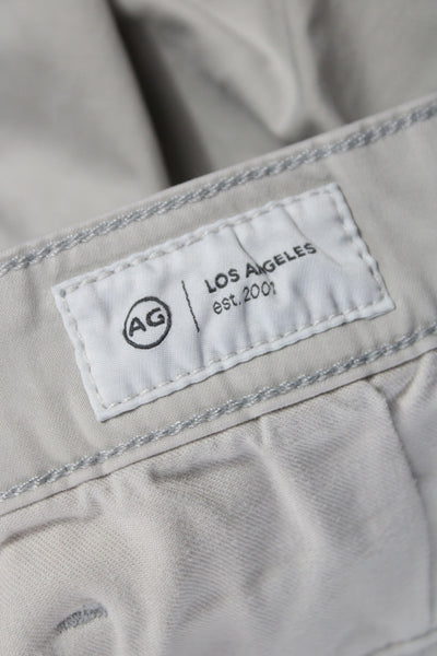 AG Adriano Goldschmied Mens Beige Chino Shorts 97.5% Cotton Size 36