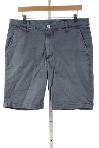 AG Adriano Goldschmied Mens Chino Shorts Dark Gray Polyester Size 34