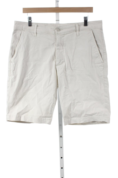 AG Adriano Goldschmied Mens Chino Shorts Beige Cotton Size 34