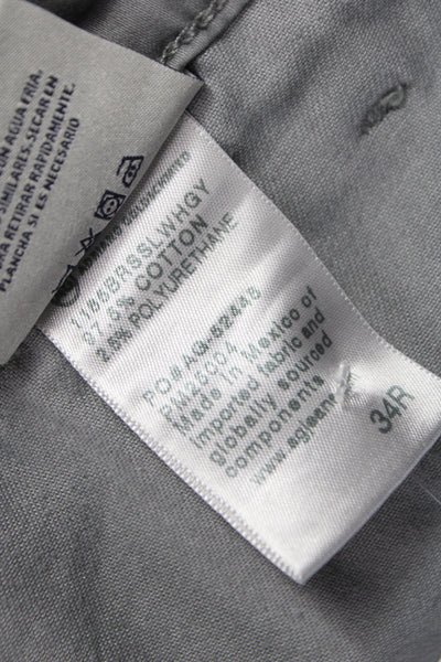 AG Adriano Goldschmied Mens Chino Shorts Gray Size 34