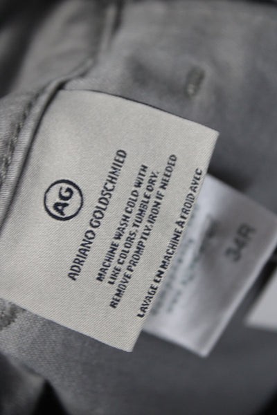 AG Adriano Goldschmied Mens Chino Shorts Gray Size 34
