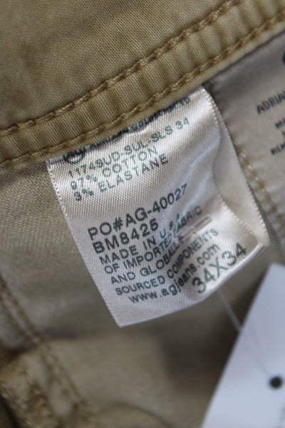 AG Adriano Goldschmied Men Tan Chinos Size 34