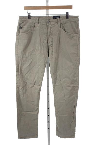 AG Adriano Goldschmied Mens Chino Khaki Pants Beige Button Fly Size 34