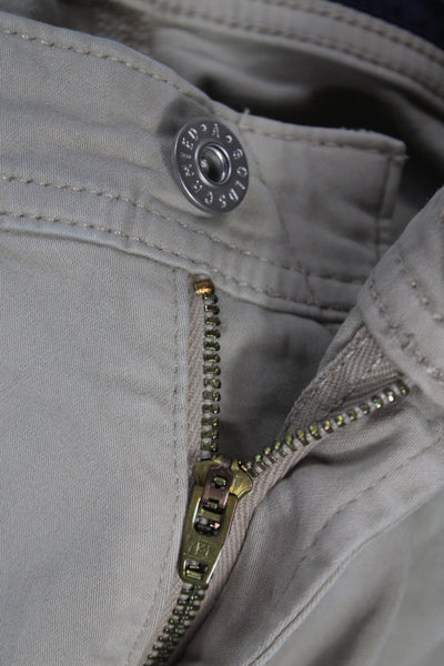 AG Adriano Goldschmied Mens Chino Khaki Pants Beige Button Fly Size 34
