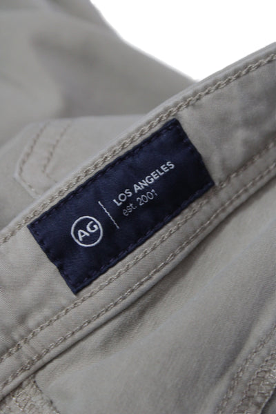 AG Adriano Goldschmied Mens Chino Khaki Pants Beige Button Fly Size 34