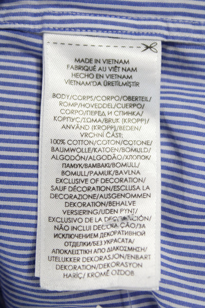 Ralph Lauren Blue Label Mens Light Blue Striped Cotton Button-Down Shirt Size M