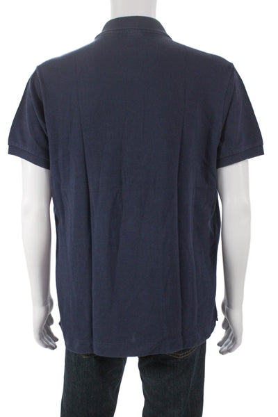 Lacoste Mens Dark Blue Collared Short Sleeve Polo Size XL