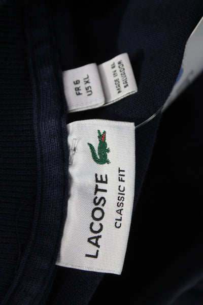 Lacoste Mens Dark Blue Collared Short Sleeve Polo Size XL