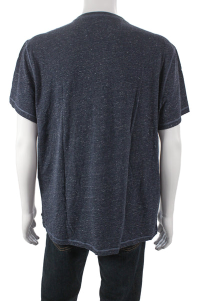 John Varvatos Star USA Mens Dark Blue V-Neck T-Shirt Short Sleeve Size 2XL