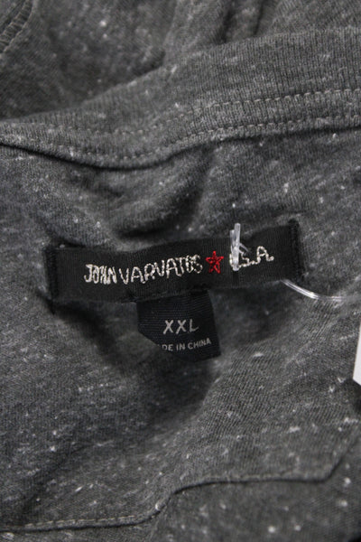 John Varvatos Star USA Mens Dark Gray V Neck T Shirt Big Tall Size 2XL