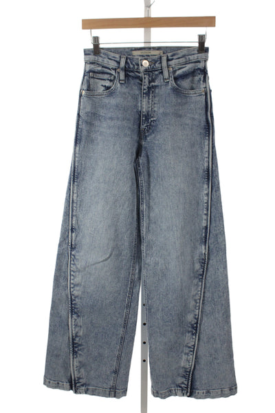 Hudson Womens Blue Wide Leg Jeans High Rise Button Fly 30 Inseam Size 23