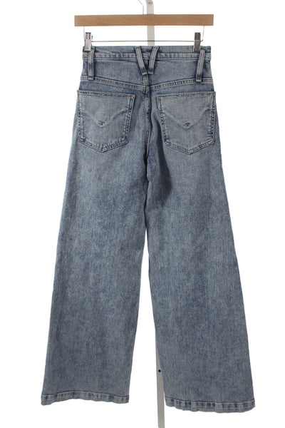 Hudson Womens Blue Wide Leg Jeans High Rise Button Fly 30 Inseam Size 23