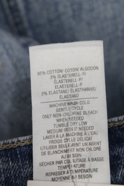Hudson Womens Blue Wide Leg Jeans High Rise Button Fly 30 Inseam Size 23