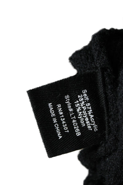 Line & Dot Unisex Cardigan Black Button Crew Neck Long Sleeve Size M