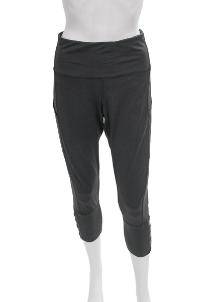 Lululemon Women Capri Cropped Leggings Black Zip Size 12