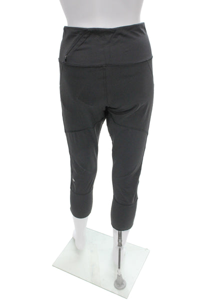 Lululemon Women Capri Cropped Leggings Black Zip Size 12