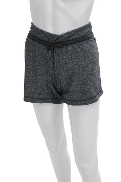 Lululemon Unisex Sweat Shorts Dark Gray Polyester Drawstring Size 12
