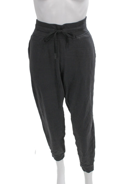 Lululemon Unisex Jogger Sweatpants Black Drawstring Designer Size 10
