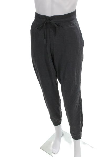 Lululemon Unisex Jogger Sweatpants Black Drawstring Designer Size 10