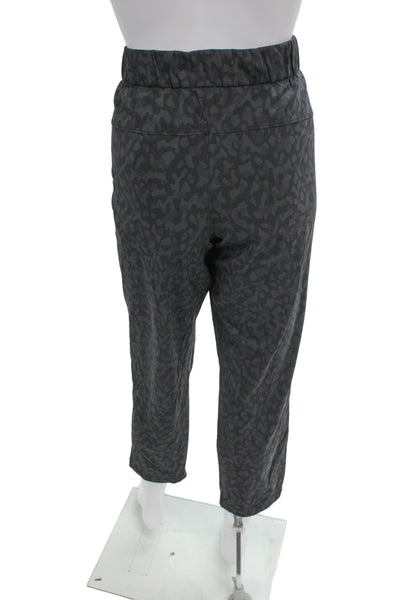 Lululemon Unisex Dark Gray Animal Print Jogger Sweatpants Drawstring Size 10