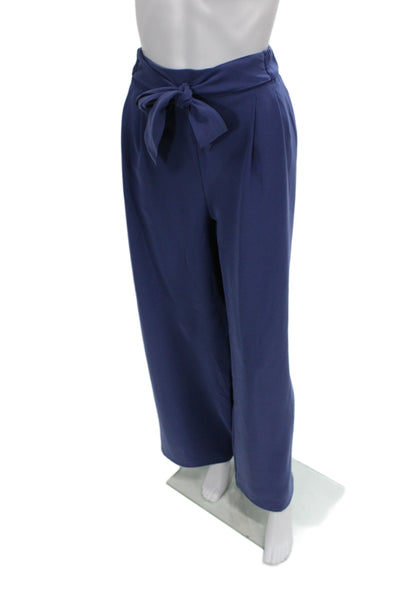 Lululemon Women Paperbag Dress Pants Blue Tie Waist Polyester Size 12