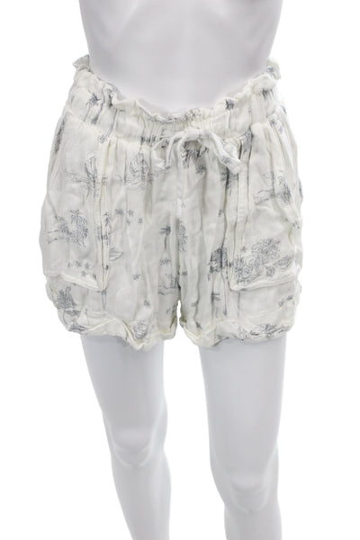 Vintage Havana Womens White Long Sleeve Romper Set Rayon Size S