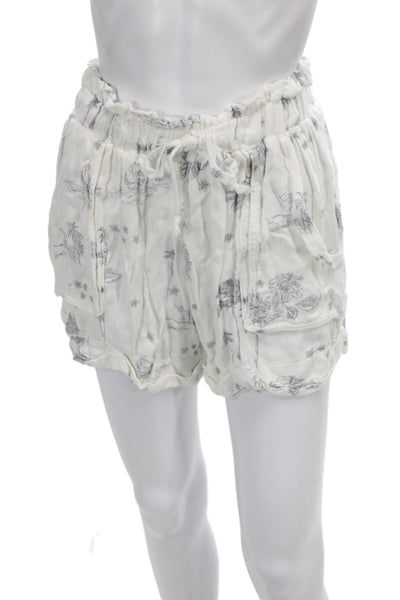 Vintage Havana Womens White Long Sleeve Romper Set Rayon Size S