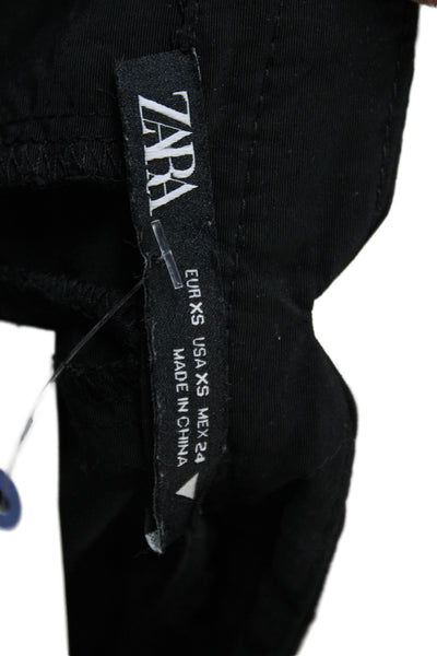 Zara Unisex Windbreaker Black Pants Polyamide Size XS