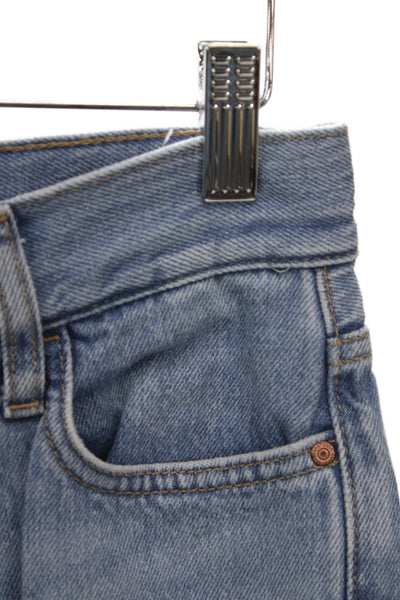 Zara Unisex Light Blue Wide-Leg Jeans High Rise Button Closure 30 Inseam Size 2
