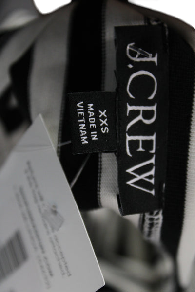 J Crew Women Shift T-Shirt Dress Black Striped Cotton Crew Neck Mini Size 2XS