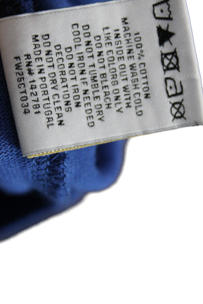 Aime Leon Dore Mens Blue Crew Neck Cotton T Shirt Short Sleeve Designer Size S