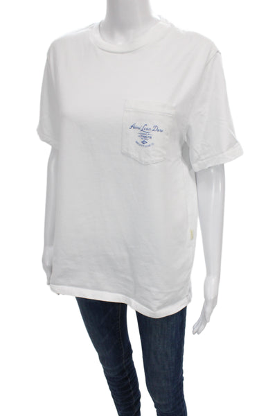 Aime Leon Dore Unisex White Graphic Crew Neck Cotton Short Sleeve Tee Size S