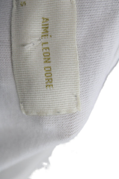 Aime Leon Dore Unisex White Graphic Crew Neck Cotton Short Sleeve Tee Size S