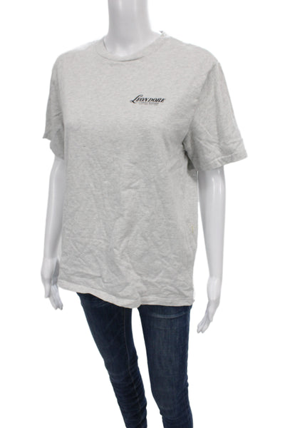 Aime Leon Dore Mens Gray Cotton Crew Neck Short Sleeve T-Shirt Designer Size S