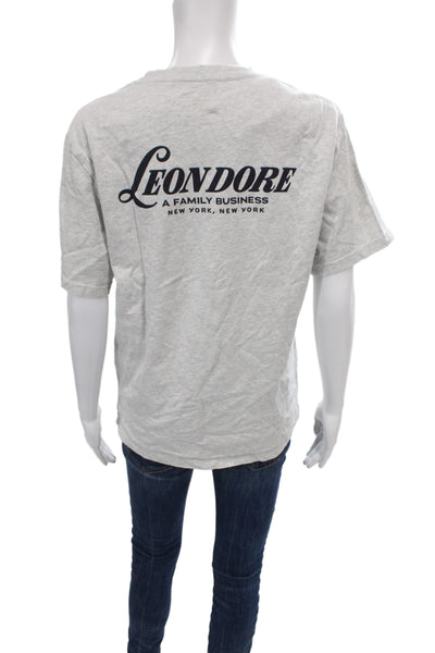 Aime Leon Dore Mens Gray Cotton Crew Neck Short Sleeve T-Shirt Designer Size S