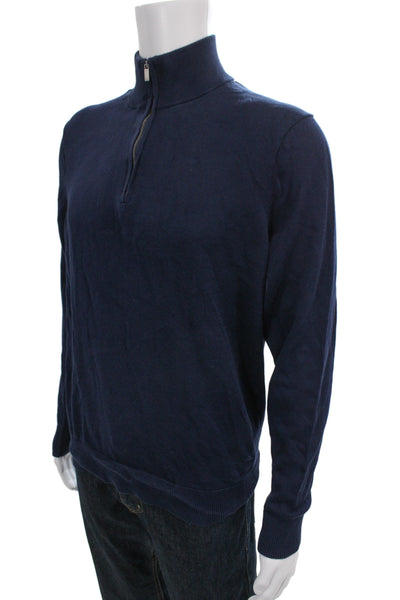 Polo Ralph Lauren Mens Dark Blue Pullover Mockneck Cotton Size M