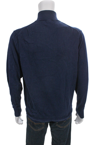 Polo Ralph Lauren Mens Dark Blue Pullover Mockneck Cotton Size M
